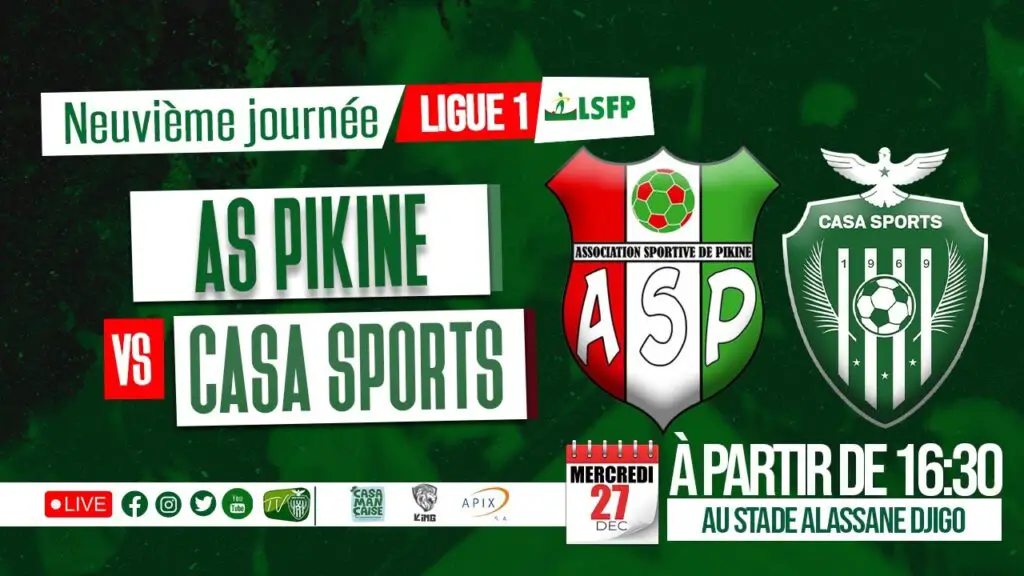 YouTube Suivez le match As Pikine vs Casa Sports 9eme 1024x576 1