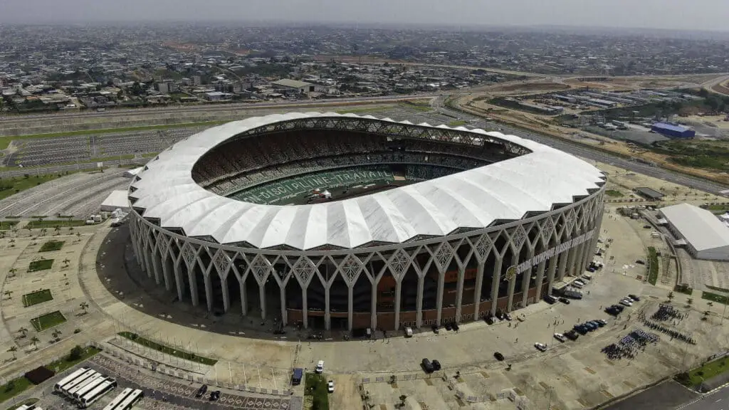   une vue du stade olympique d'Ebimpe à Abidjan