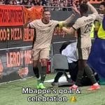 Football But en talonnade celebration amusante pour Mbappe Tik